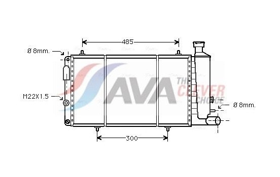Radiator, engine cooling CNA2033 Ava Quality Cooling
