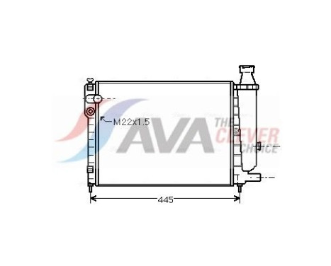 Radiator, engine cooling CNA2046 Ava Quality Cooling