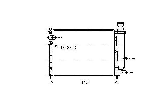 Radiator, engine cooling CNA2048 Ava Quality Cooling