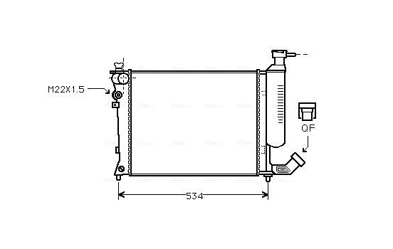 Radiator, engine cooling CNA2059 Ava Quality Cooling