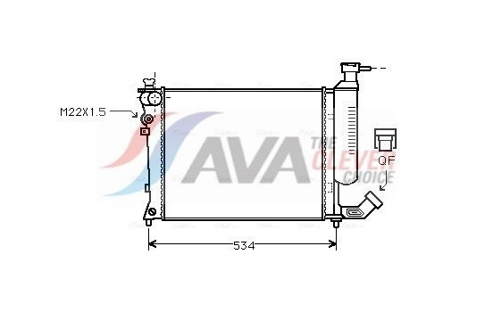 Radiator, engine cooling CNA2059 Ava Quality Cooling