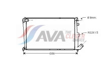 Radiator, engine cooling CNA2066 Ava Quality Cooling