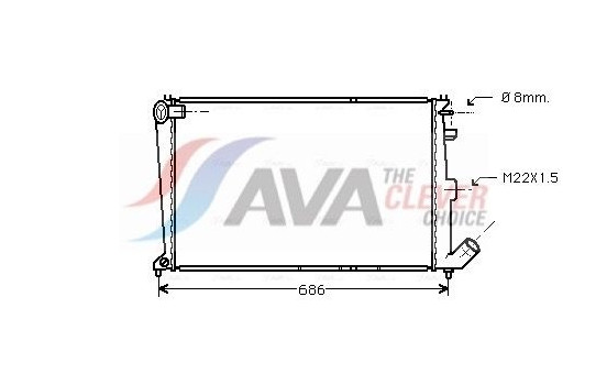 Radiator, engine cooling CNA2066 Ava Quality Cooling