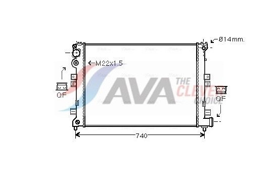 Radiator, engine cooling CNA2089 Ava Quality Cooling
