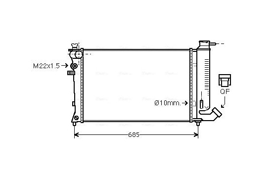 Radiator, engine cooling CNA2108 Ava Quality Cooling