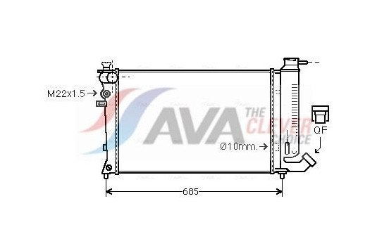 Radiator, engine cooling CNA2108 Ava Quality Cooling