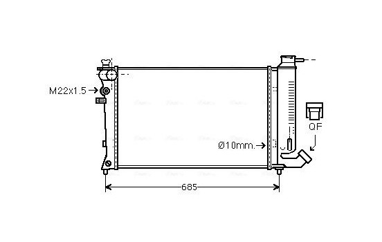 Radiator, engine cooling CNA2112 Ava Quality Cooling