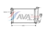 Radiator, engine cooling CNA2112 Ava Quality Cooling
