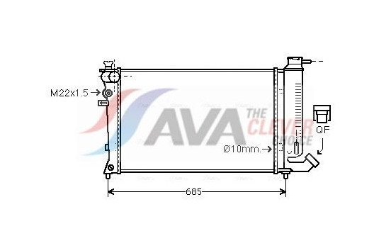 Radiator, engine cooling CNA2112 Ava Quality Cooling