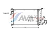 Radiator, engine cooling CNA2114 Ava Quality Cooling