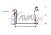 Radiator, engine cooling CNA2115 Ava Quality Cooling