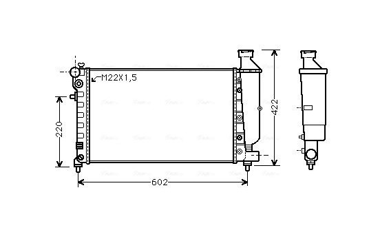 Radiator, engine cooling CNA2116 Ava Quality Cooling