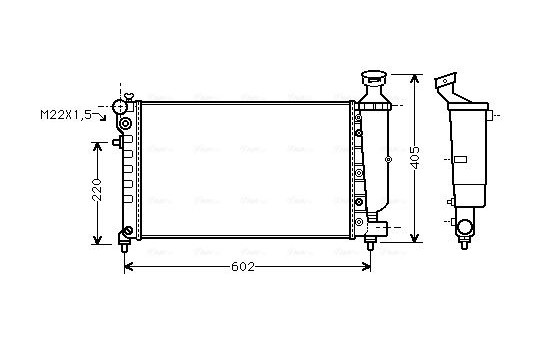 Radiator, engine cooling CNA2118 Ava Quality Cooling