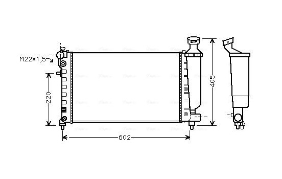 Radiator, engine cooling CNA2119 Ava Quality Cooling