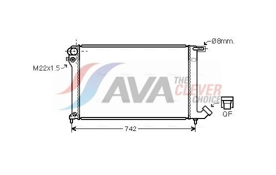 Radiator, engine cooling CNA2137 Ava Quality Cooling