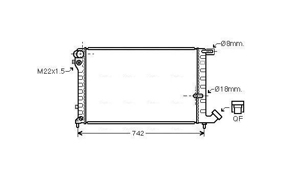 Radiator, engine cooling CNA2148 Ava Quality Cooling