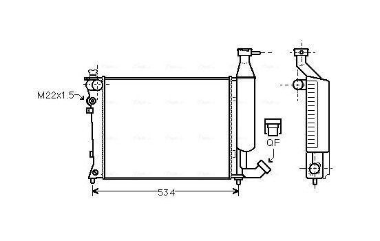 Radiator, engine cooling CNA2149 Ava Quality Cooling