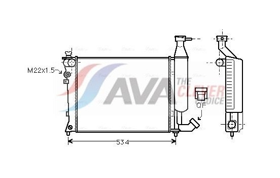 Radiator, engine cooling CNA2149 Ava Quality Cooling