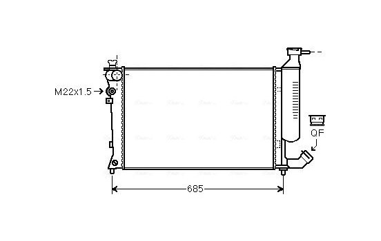 Radiator, engine cooling CNA2155 Ava Quality Cooling