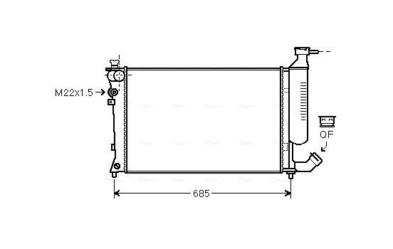 Radiator, engine cooling CNA2157 Ava Quality Cooling