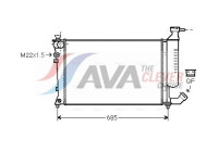 Radiator, engine cooling CNA2157 Ava Quality Cooling