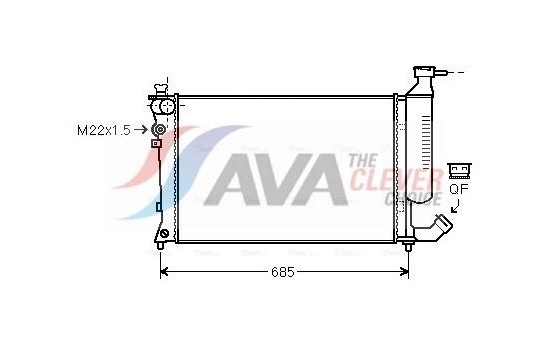 Radiator, engine cooling CNA2157 Ava Quality Cooling