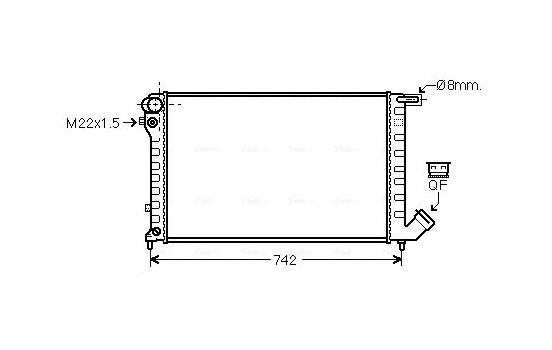 Radiator, engine cooling CNA2159 Ava Quality Cooling