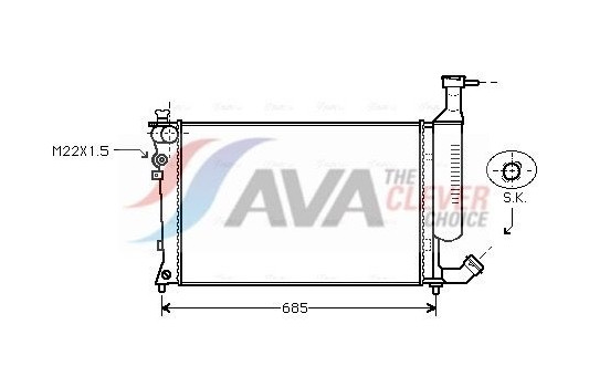 Radiator, engine cooling CNA2168 Ava Quality Cooling