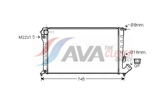 Radiator, engine cooling CNA2169 Ava Quality Cooling