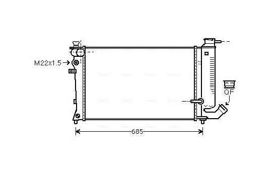 Radiator, engine cooling CNA2170 Ava Quality Cooling