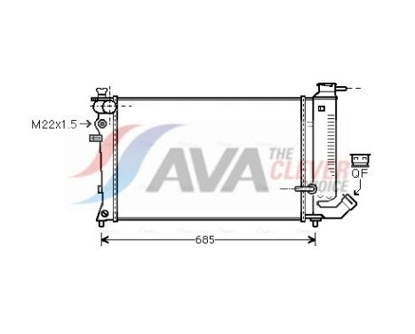 Radiator, engine cooling CNA2170 Ava Quality Cooling