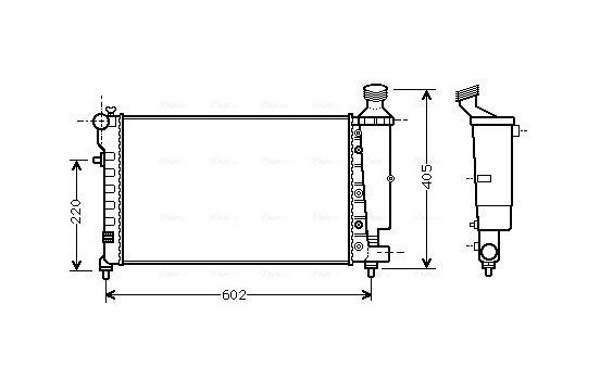 Radiator, engine cooling CNA2196 Ava Quality Cooling