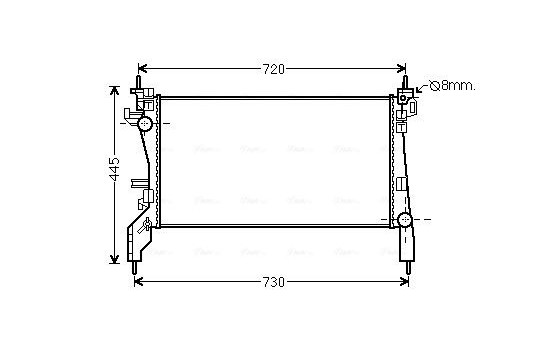 Radiator, engine cooling CNA2266 Ava Quality Cooling