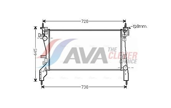 Radiator, engine cooling CNA2266 Ava Quality Cooling