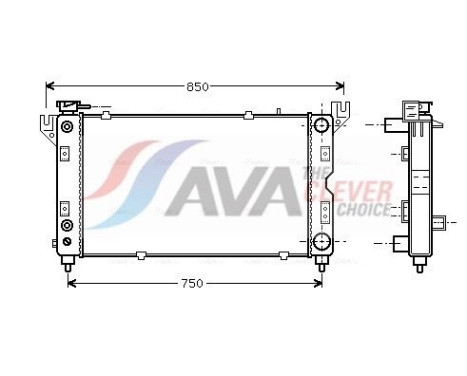 Radiator, engine cooling CR2028 Ava Quality Cooling
