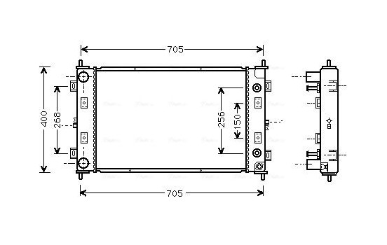 Radiator, engine cooling CR2034 Ava Quality Cooling