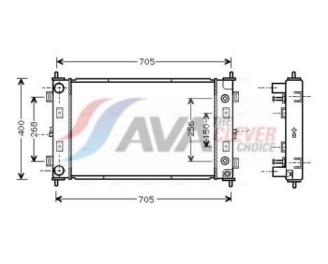 Radiator, engine cooling CR2034 Ava Quality Cooling