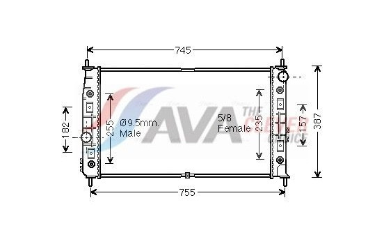 Radiator, engine cooling CR2054 Ava Quality Cooling