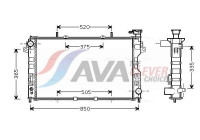 Radiator, engine cooling CR2077 Ava Quality Cooling