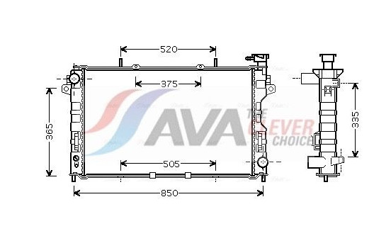 Radiator, engine cooling CR2077 Ava Quality Cooling