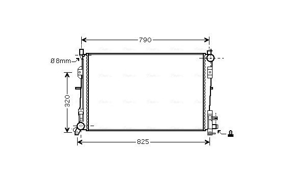 Radiator, engine cooling CR2092 Ava Quality Cooling