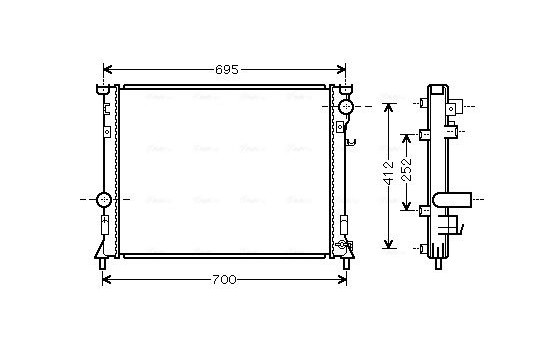 Radiator, engine cooling CR2097 Ava Quality Cooling