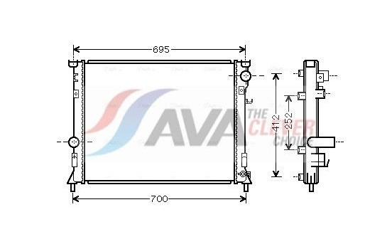 Radiator, engine cooling CR2097 Ava Quality Cooling