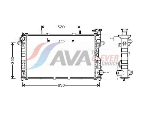 Radiator, engine cooling CR2107 Ava Quality Cooling