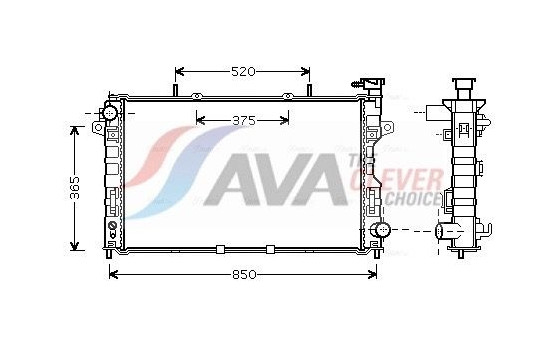 Radiator, engine cooling CR2107 Ava Quality Cooling