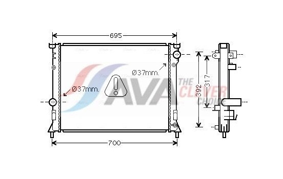 Radiator, engine cooling CR2116 Ava Quality Cooling