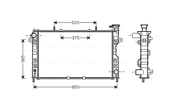 Radiator, engine cooling CR2117 Ava Quality Cooling