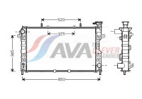 Radiator, engine cooling CR2117 Ava Quality Cooling