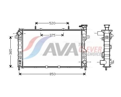 Radiator, engine cooling CR2117 Ava Quality Cooling