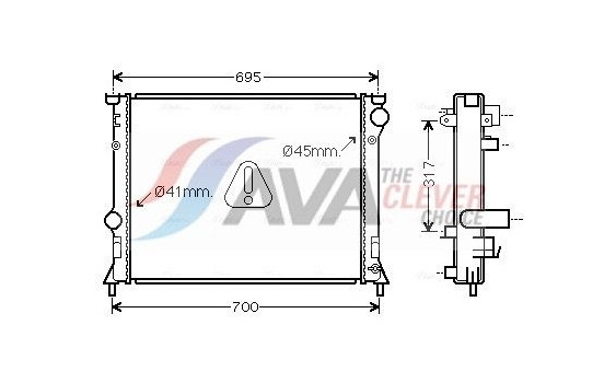 Radiator, engine cooling CR2138 Ava Quality Cooling